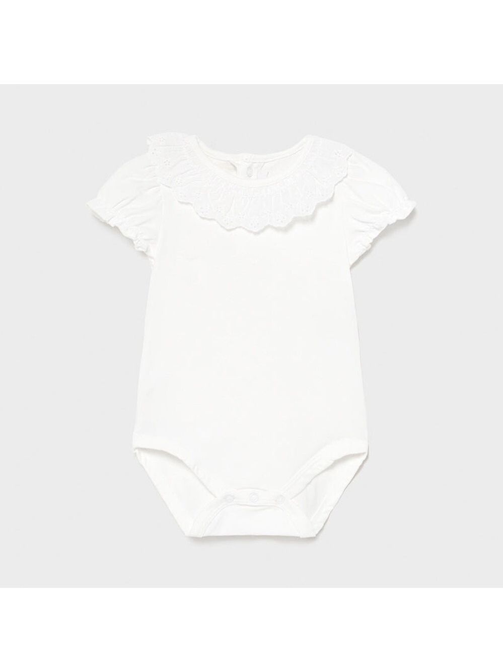 Mayoral Ivory Lace-Trimmed Bodysuit